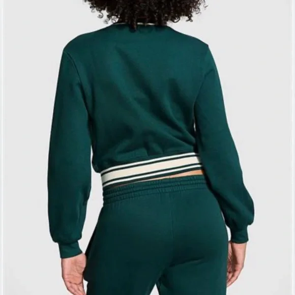 NWT PINK VS Ivy Fleece Front Zip Cardigan - Picture 3 of 12